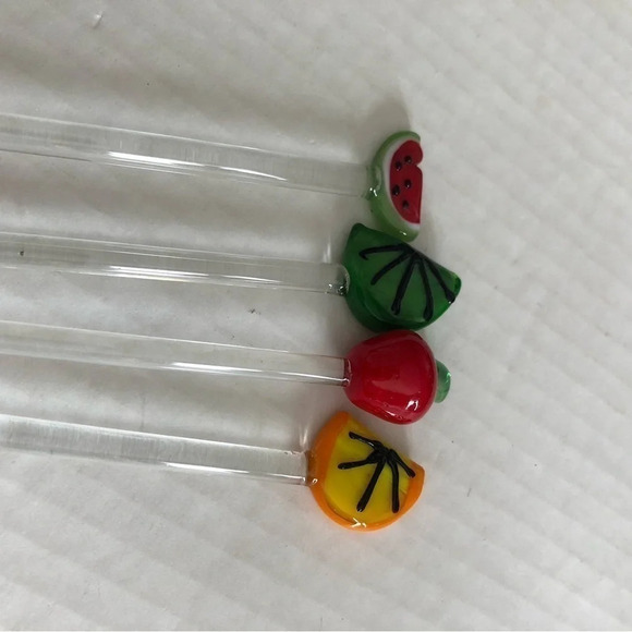 Hand Blown Fruit Swizzle Sticks - Picture 7 of 8